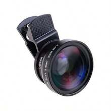 二合一0.45倍微距手机广角镜头，兼容和安卓手机，适合夏季度假、旅行和创意摄影。手机镜头，二合一手机微距镜头，12.5倍微距镜头+0.45倍广角镜头，小巧便携，提升拍摄效果，通用手机夹，方便携带，适合日常摄影和旅行。通用夹式0.45倍超广角微距二合一镜头，适用于智能手机。