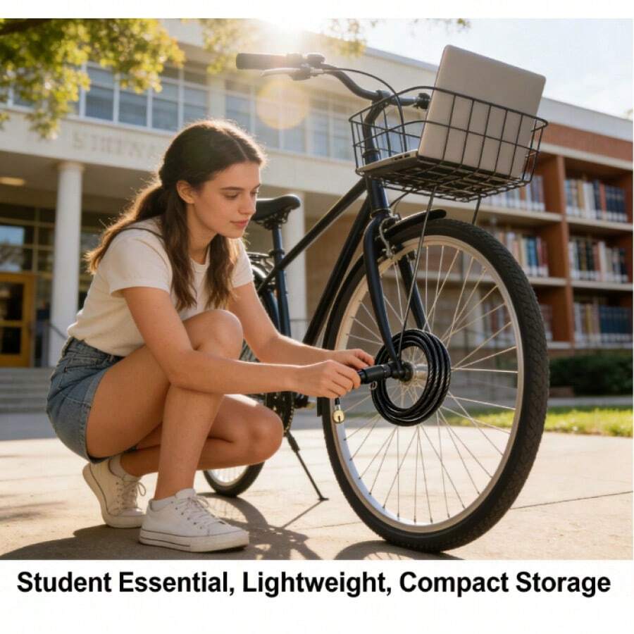 Secure Steel And PVC Bike Lock With Keys For Bike Security, Theft Protection, Bike Lock, Bike Security - 1 - Xem 1