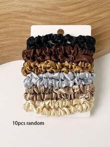 119/100/10/6/3pcs Morandi Color Hair Accessories Set, High Elasticity Hair Ties, Minimalist Vintage Fashion, Large Asymmetric Hair Clips - Suitable For Girls And Women, Daily School, Dating, Vacation - Multicolor - View 25