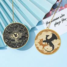 1 哥特式飞龙设计不锈钢金属书签，独特的阅读礼物，不锈钢书签页面标记礼物，阅读工具，文具，酷炫学习用品，书虫。 - 彩色 - 查看 3