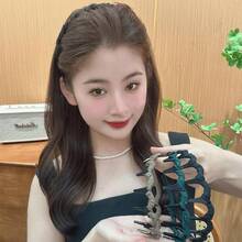 1pc Vintage High- Artificial Hairband, Vintage Skull Head Headband, Non-Slip Headband With Teeth, Vintage Elegant Hair Accessory For Wedding Parties (Simple, One Size Fits All) - 墨綠色 - 查看 4