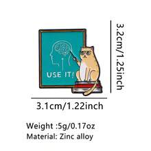 Animals Cats Quotes Enamel Pin Cute Dog Otter Brooch Alien Pins Lapel Pin Badge On Backpack Clothing Accessories Jewelry Friends Gifts - Black - View 15