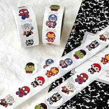 500 miếng dán hình Siêu anh hùng Marvel Người Nhện và Người Sắt, hình tròn, quà tặng dán trang trí túi kẹo DIY, hình dán hoạt hình dễ thương để dán sổ tay, album, tủ lạnh, đồ chơi và quà tặng hình dán hoạt hình vui nhộn - Nhiều màu - Xem 5