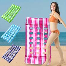 1pc Inflatable Floating Row With Printed Holes Inflatable Reclining Chair Hammock Inflatable Floating Row Pool Float, Beach Essentials, Beach Accessories,Inflatable Pool Floats, Pool Inflatable,Holiday Essential - One Size - View 4