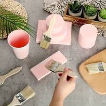 1支大号斜角刷毛油漆刷 - 深黄色刷毛搭配结实木柄，刷头宽6.89英寸，适用于平滑混合、刮擦和纹理处理 - 是家居装饰、工艺品、艺术项目、壁纸和绘画的理想之选 - 耐用塑料/木质结构