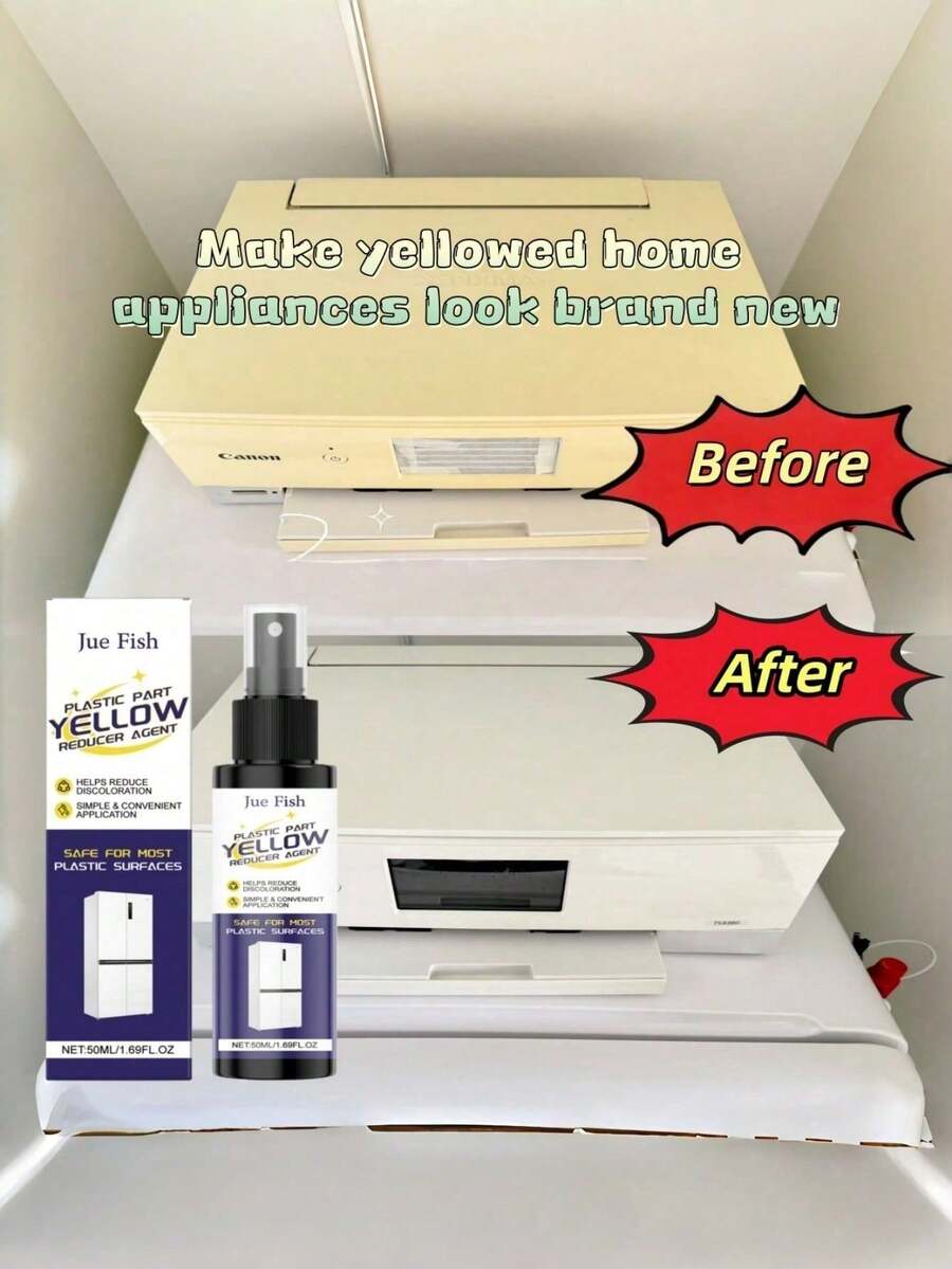JUE FISH Plastic Part Yellowing Restoration Agent, Daily Deep Cleaning Surface Discolored Plastic Renewal. Helps Parts Recover Original Appearance Design. Suitable For Various Material Parts.