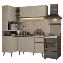 Cocina Integral Completa Modular Madesa Nice 265cm Crema 08 - Beis - Ver 12