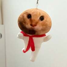 1个可变形绿色外星猫毛绒玩偶，趣味创意猫玩偶吊坠 - 彩色 - 查看 3