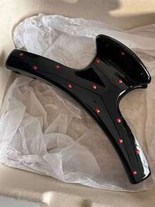 2个/1个女士3.15英寸/8厘米梅花蝴蝶结波点黑色塑料发夹，优雅百搭，简约风格，纯色发爪，适合日常、休闲、派对、海滩、发型设计、化妆、服装配饰，女士发爪夹，优雅发饰 - 彩色 - 查看 6