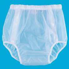 可重复使用的塑料裤，采用高弹力PE薄膜，时尚防水成人尿布，ABDL尿布爱好者适用，柔软透明塑料裤，适合青少年和成人 - 彩色 - 查看 27
