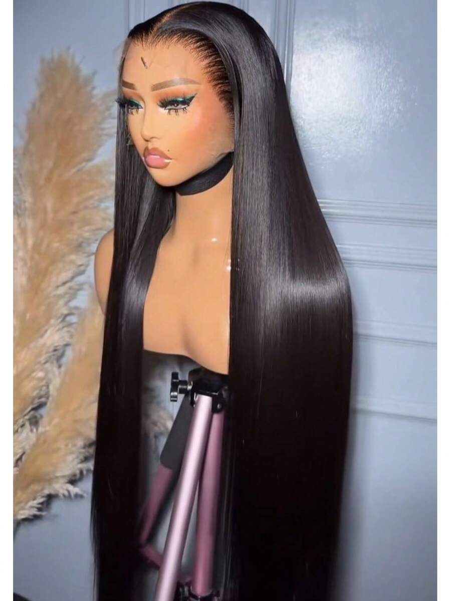 NARNI 32 Inch 13x6 Lace Front Wigs Human Hair 250 Density Glueless Put On And Go Straight HD Lace Front Human Hair Wig 5x5 6x4 Glueless Wigs Human Hair Pre Plucked 13x4 Bone Straight Lace Frontal Wig For Women Natural Black Color - Natural Black - 查看 1
