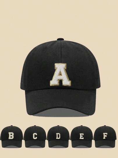 1 pieza Gorra de béisbol con patrón de 26 letras para niños, sombrero de protección solar para niños pequeños y niñas para uso diario al aire libre, proporciona protección UV