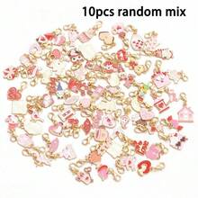20pcs Valentine's Day Theme Keychain Set | Cupid Heart And Bouquet Alloy Pendant, Random Mixed Surprise Combination | Exquisite Gift Set, Suitable For Holiday Gifts And Party Supplies - Multicolor - View 15