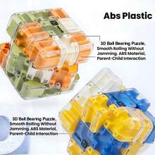 1pc 3D Rolling Ball Maze Cube | Maze 3D Puzzle - Brain Teaser Toy, Three-Layer Maze Puzzle Cube, Improve Focus, Suitable For Kids And Adults, Christmas/New Year Gift