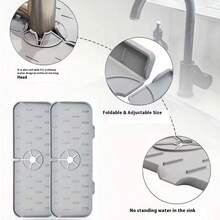 Alfombrilla plegable para el drenaje del grifo, almohadilla anti-salpicaduras para el fregadero de la cocina y el tocador del baño, evita fugas de agua, rejilla de drenaje - Multicolor - Ver 7