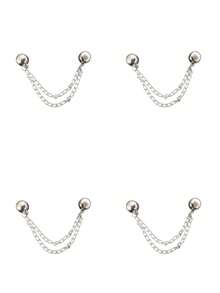 6个可调节磁性裤脚夹和袖口夹 - 耐用合金材质，可拆卸裤脚夹，适用于裤子和T恤，磁性裤脚夹无需缝纫即可缩短裤长，强力磁性夹扣 - 彩色 - 查看 12