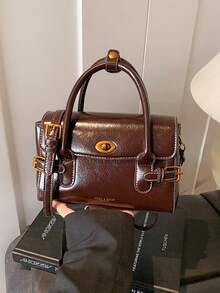 Retro Handbag For Women, New Mini Tote Bag, Lightweight Luxury Niche High-End Feeling Shoulder Crossbody Bag - Coffee - View 8