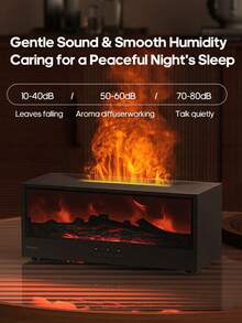 kinscoter 1pc USB 150ml Mini Fireplace Humidifier, Ultrasonic Portable Campfire Aroma Diffuser With LED Night Light And Remote Control, Suitable For Home Office Gift - Multicolor - View 10