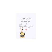 Thank You Card Cute Cartoon Pet Keychain Alloy Dog Bag Pendant Holiday Small Postcard Employee Appreciation Encouragement Blessing Close Friends - Corgi - Xem 8