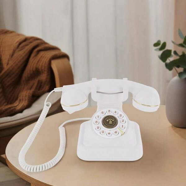 Classic White Vintage Telephone, Retro Landline Phones, Retro Phone For Home Office Decoration For Living Rooms, Bedrooms, Offices, Hotels, Galleries, Coffee Shops, Etc. Classic Phone Decoration
