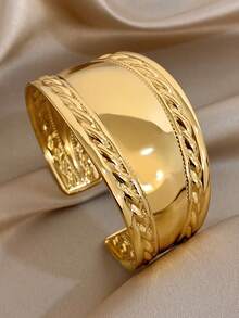 Bộ vòng tay bản rộng mạ vàng 18K bằng thép không gỉ sang trọng kiểu cổ điển hình Thần Mặt Trời và họa tiết hình học bện, trang sức nữ, thích hợp cho Lễ Tình nhân, Tiệc tùng, Dạ hội, Hàng ngày, Hẹn hò, Năm mới, Đám cưới, Đi biển, Giáng sinh, Kỷ niệm, Quà tặng thanh lịch cho mẹ, Trang sức Boho, Quà sinh nhật, Quà tặng phù dâu, Bộ phụ kiện sang trọng quý phái - Nhiều màu - Xem 7