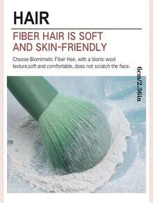 1pc Multi-Functional Pink Foundation Brush, Professional Fiber Hair Makeup Brush - Multicolor - View 5