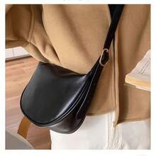 High-End Niche Small Bag, Casual Single-Shoulder Crossbody Versatile Dumpling Bag - màu đen - Xem 2