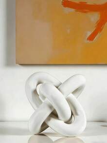 Tượng trang trí nơ trắng, tượng điêu khắc hình tròn hình học hiện đại để bàn, tượng trang trí nhỏ hình tròn cho nhà cửa, giá sách, bàn cà phê, tủ sách, quà tặng trang trí - Nhiều màu - Xem 9