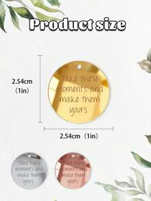 1pc Customizable Handwritten Wedding Bouquet Pendant, Personalized Text, Bride's Commemorative Gift, Customized Handwritten Circular Planner Pendant, Signature Pendant Gift - Multicolor - View 6