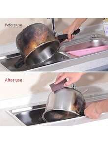 12pcs/Set Kitchen Cleaning Magic Eraser, Pot Pan Dish Scrubber, Stain Remover, Rust Removal, Abrasive Sponge - Multicolor - View 4