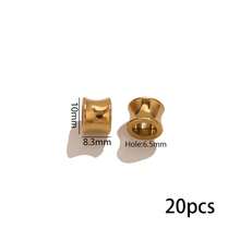 20 Pcs Stainless Steel 18K Gold-Plated Spacer Barrel Beads DIY Bracelet Necklace Bead Accessories Gold Positioning Bead Jewelry Making - Bead - View 17