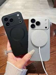 Metal Texture Soft Phone Case, Compatible With IPhone 17, 17 Air, 17 Pro, 17 Pro Max, Ultra-Thin Design With Scratch-Resistant And Shock-Proof Features, Full Camera Protection, Also Fits 13, 11, 16 Pro Max, 15, 14, 12, 16e - Silver - View 3