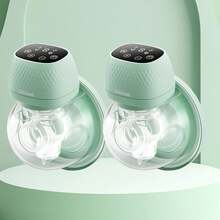 Ebinal Wearable Breast Pump Hands Free Of Longer Battery Life & LED Display, Portable Electric Breast Pump With 3 Modes 9 Levels & Low Noise, Green - 綠色 - 查看 12