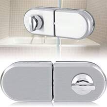 Cerradura De Puerta De Vidrio De Acero Inoxidable, 10~12mm Pomo Giratorio Abrir/Cerrar Cerradura De  De La Puerta De Cristal De Vidrio Para Bao Inodoro Tienda Puertas De Cristal - como se muestra en la figura - Ver 6