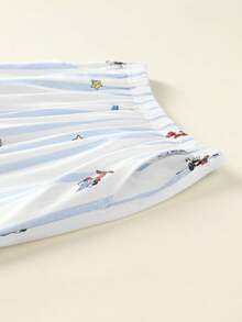 2pcs Disney Magic Mickey Mouse Cotton Cartoon Blue Long Sleeve Pajama Set For Women, Spring/Autumn - Baby Blue - View 5