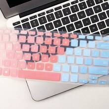 1pc English & Spanish Gradient Purple Keyboard Cover, Fit For ASUS VivoBook 15s V5000J/V5000F, VivoBook 15 V5200E/V5200J, ZenBook S2 S5300 15.6" Laptops, Waterproof, Dustproof, Soft Silicone Touch - Universal Version - View 2