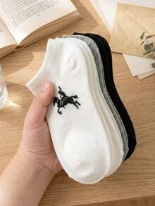 3/9/15 双女士随机纯色骑马时尚简约低帮隐形袜，柔软舒适透气，四季皆宜，清爽吸睛，适合日常户外活动。