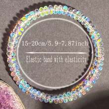 Menopause Natural  Opal Bracelet, Stretchable Elastic Cord Jewelry, Helps Maintain Emotional Balance - 透明的 - 查看 3