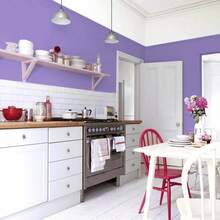 1卷北欧风格自粘墙纸，防水乙烯贴纸，适用于宿舍和卧室等易撕墙纸，北欧简约设计墙纸 - 紫色 - 查看 6