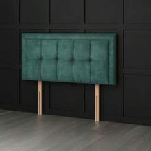 3ft Single Coniston Velvet Venice Headboard 20inch - Cream - View 2