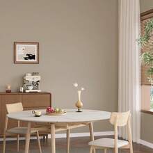 1卷纯色壁纸，防水防油编织纹理乙烯基自粘壁纸，适用于卧室墙面装饰、浴室台面、客厅墙面、厨房橱柜、梳妆台抽屉、家居装饰、房间装饰、墙面装饰 - 杏色 - 查看 14