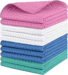 Microfiber Washcloths 12 Pack, Highly Absorbent And Soft Face Towel, Multi-Purpose Wash Cloths For Bathroom, Gym, Hotel, Spa And Kitchen, Multicolor 12x12 Inch - Pink - View 11