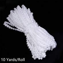 10pcs/Pack Fluffy Pompom Trim Cord, 10mm Asymmetrical Cute Yarn Rope For Clothing, Shoes, Bags, DIY Handmade Knitting Arts And Crafts Supplies - Pom-pom Lace Cord - View 12