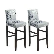 1/2/4/6pcs Stretch Printed Bar Stool Chair Covers, Home/Hotel Use - Multicolor - View 13