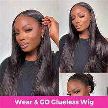 NARNI 32 Inch 13x6 Lace Front Wigs Human Hair 250 Density Glueless Put On And Go Straight HD Lace Front Human Hair Wig 5x5 6x4 Glueless Wigs Human Hair Pre Plucked 13x4 Bone Straight Lace Frontal Wig For Women Natural Black Color - Natural Black - 查看 9