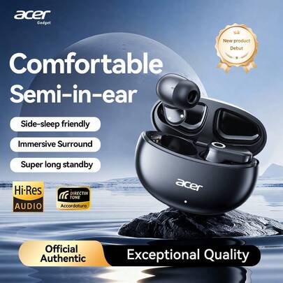 Acer 【宏碁官方正品】OHR627 无线入耳式耳机，降噪设计，高保真音质，配备充电盒，支持 Type-C 快充，迷你便携，适合运动、跑步、骑行等场景，兼容智能手机和平板电脑，是理想的情人节礼物。