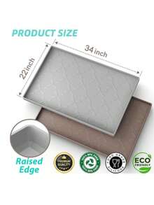 SIKADEER 34" x 22" Under Sink Mat Waterproof, Silicone Mat Kitchen Drawer Shelf and Cabinet Liner, Sink Protector for Kitchen Organizers and Storage, Boot Tray Pet Food Mats - Granate - Ver 5