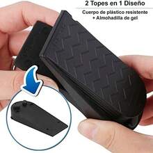Timotech Juego de Topes de Puerta Negros Flexibles y de Tamao ajustable, Cua para Puerta Minimalista de Alta Calidad y Apilables, Protectores de Pared Aptos para Cualquier Tipo de Superficie.(8x) - 8x - Ver 4