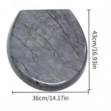 1件加厚双面印花马桶座套，适用于家庭、酒店和度假租赁房屋的浴室 - 彩色 - 查看 8