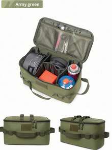1pc Tactical Camping Storage Bag, Camping Cookware Storage Box, Tactical Practical Handbag, Large Camping Cookware Storage Box, Grill And Picnic Rack With Tissue Holder And Grill Storage Rack, Suitable For Utensils, Plates, Seasonings, Foldable And Portable Grill Rack, Outdoor, Camping, Travel, Car, RV Essential, 11L Tactical Practical Handbag, Camping Cookware Organizer, Luggage Organizer With Shoulder Strap, Camping Equipment, Camping Essentials - Multicolor - View 13